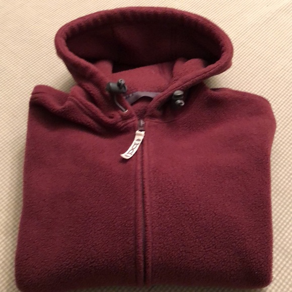Vintage Board Dokter Thick Fleece Hoodie Burgundy Hooded Toggles Youth L  - #404 - Picture 9 of 12